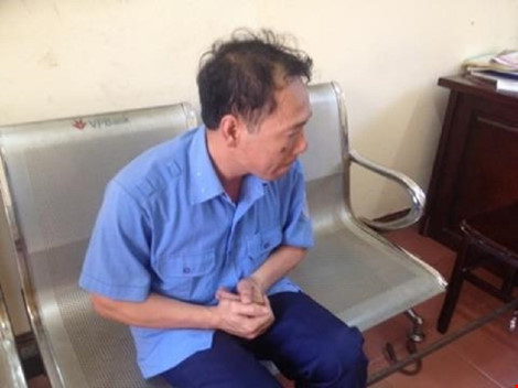 Ông Điệp tại cơ quan công an