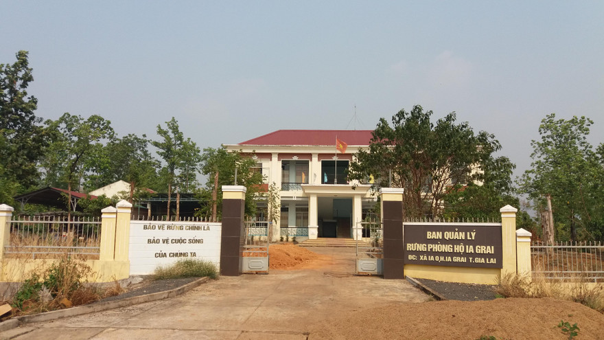 Trụ sở Ban quản lý rừng phòng hộ Ia Grai. Ảnh: Đình Văn