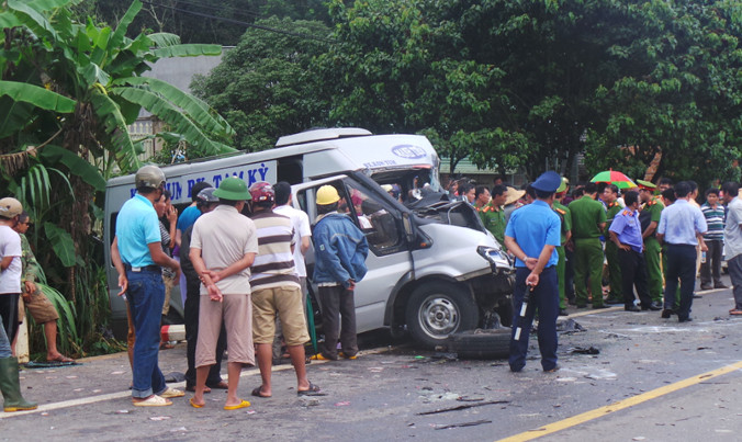 Hiện trường vụ tai nạn.