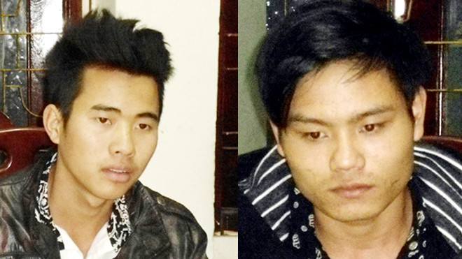 Đối tượng Lỷ A Si và Lỷ Văn Thành. Ảnh: Phạm Phong