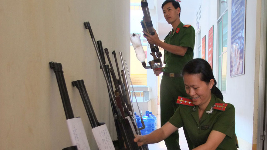 Loại súng tự chế mà Y Năng đã bắn chết Y Diốt. Ảnh minh họa báo Phú Yên