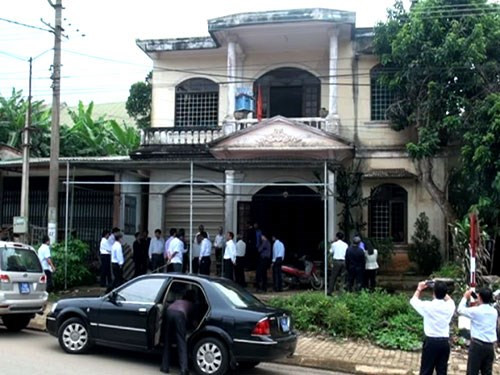 Ngôi nhà trước đây của ông Hải nay đã bị ngân hàng bán đấu giá nhưng người trúng đấu giá vẫn chưa được vào ở