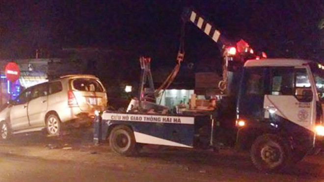 Hiện trường vụ tai nạn - Ảnh: Lê Tân