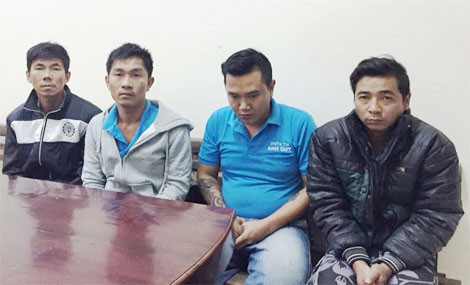 4 đối tượng bị tạm giữ tại cơ quan điều tra