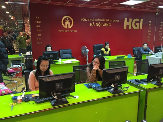 Hình ảnh bên trong sàn vàng ảo của công ty HGI. Ảnh do công an cung cấp