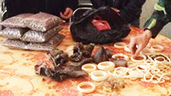 Tang vật liên quan bị thu giữ