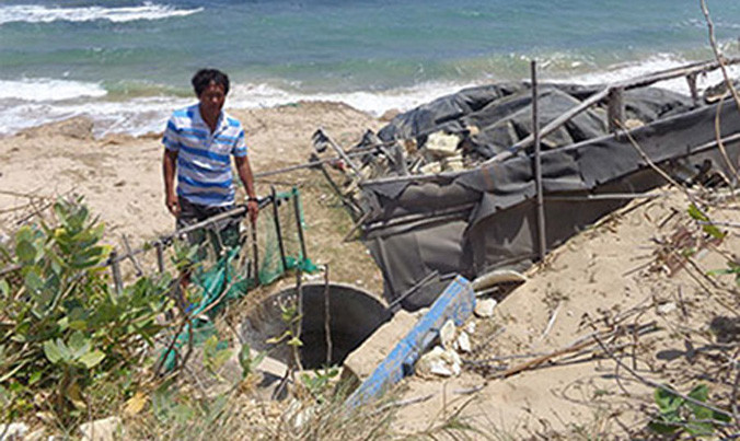 1 trong 3 giếng cổ mà ông Đợi cho là chứa kho báu 4.000 tấn vàng. Ảnh: Trúc Hà.