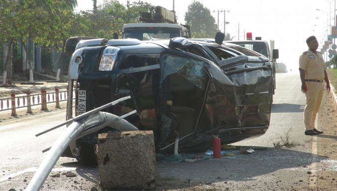 Hiện trường vụ tai nạn.