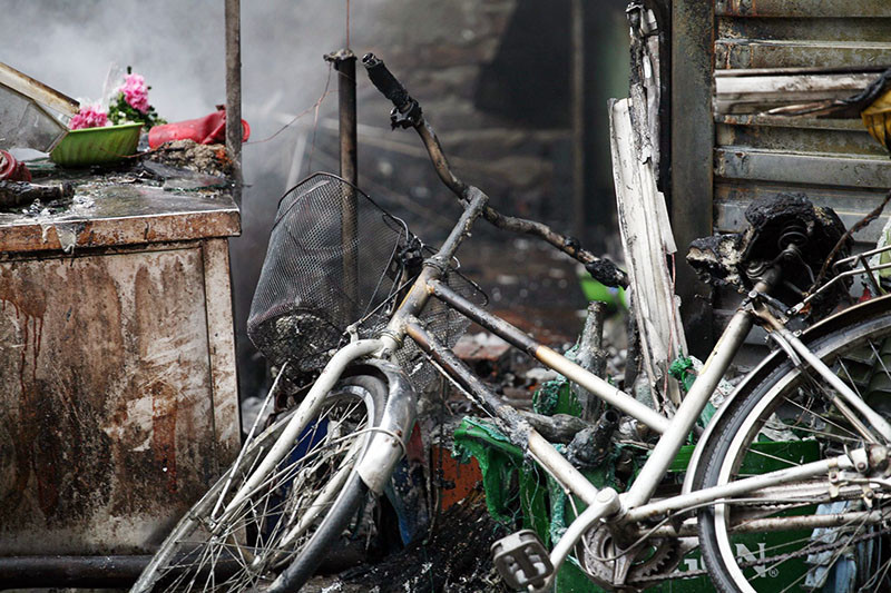 Hiện trường vụ cháy.