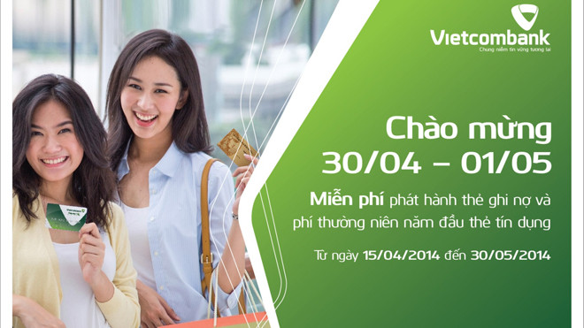 Vietcombank ưu đãi chủ thẻ phát hành mới nhân dịp lễ 30/4
