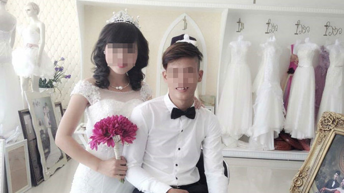 Ảnh cưới của chú rể V. và cô dâu T.