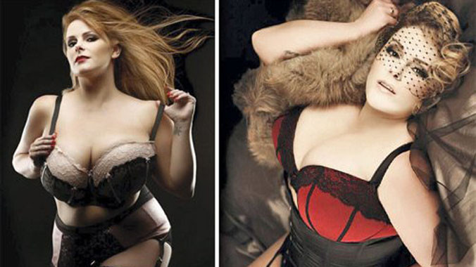 Người mẫu béo Louise Varns.