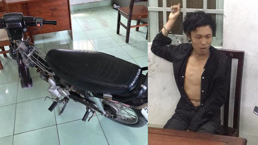 Đối tượng Mai Thành Đạt và phương tiện sử dụng đi cướp tài sản