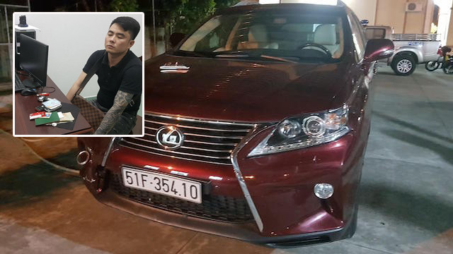 Sơn cùng chiếc ôtô Lexus RX350