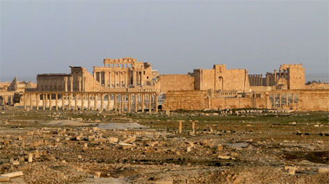 Nhà tù Tadmur hiện chỉ còn là đống đổ nát sau khi đã bị phiến quân IS làm cho nổ tung.