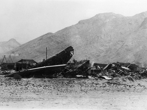 Xác chiếc máy bay B-52 gặp nạn ở Palomares. Ảnh: ABC news.