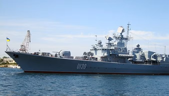 Tàu hộ vệ Hetman Sahaydachniy U130 của Hải quân Ukraine.