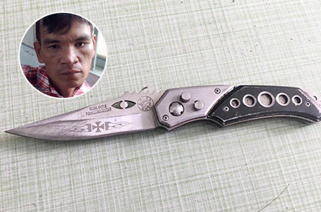 Thảo tại cơ quan điều tra và con dao bấm của tên cướp dùng gây án