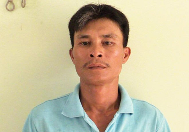 Thơm tại cơ quan điều tra. Ảnh: Công an Bình Định cung cấp