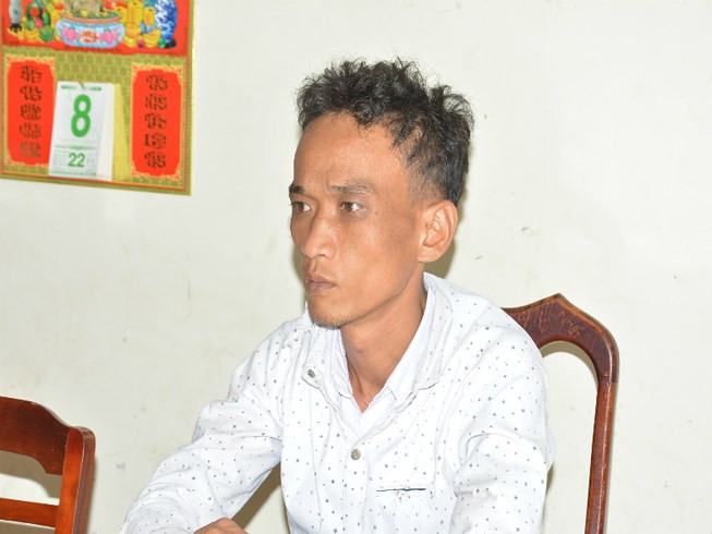 Huỳnh Văn Thảo tại cơ quan công an