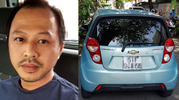 Chiếc xe tài xế Trung thuê để chạy Uber. Ảnh: Công an cung cấp