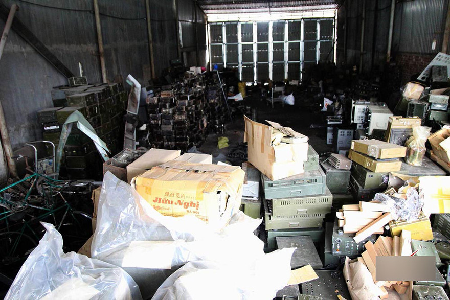Một kho phế liệu khác của ông Tiến tại Bắc Ninh