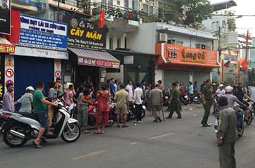 Hiện trường khu nhà trọ nơi người phụ nữ bị sát hại