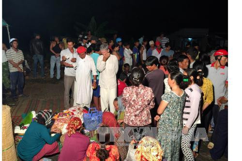 Hiện trường vụ tai nạn.