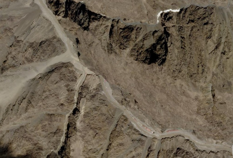 Ảnh vệ tinh chụp một khu vực biên giới Ấn Độ - Trung Quốc