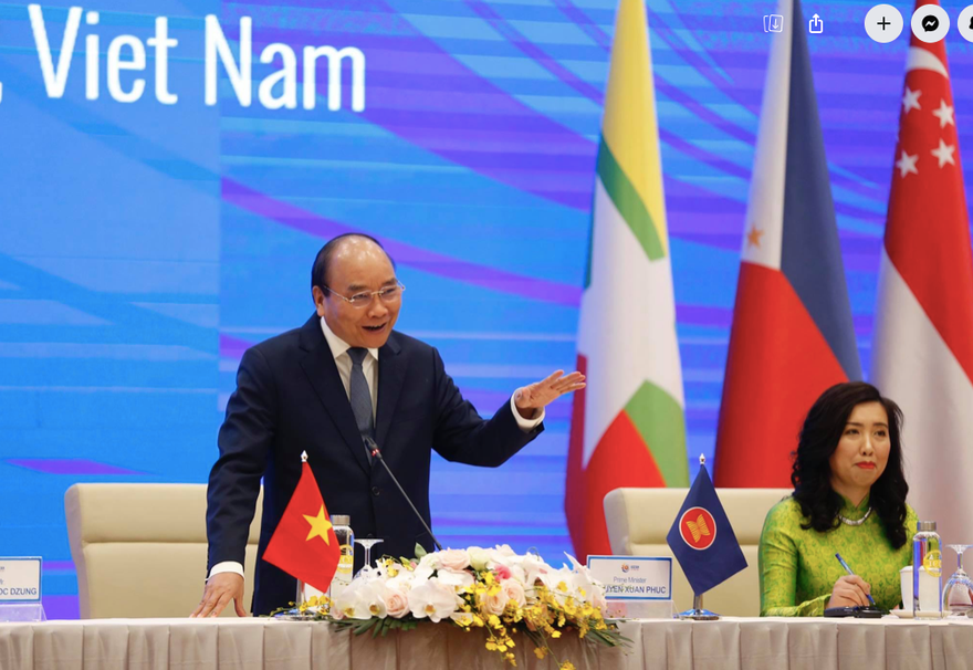 Thủ tướng Nguyễn Xuân Phúc tại cuộc họp báo kết thúc HNCC ASEAN 36 ngày 26/6. (Ảnh: Như Ý)