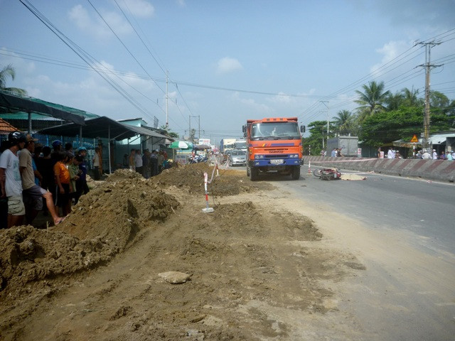 Hiện trường vụ tai nạn.