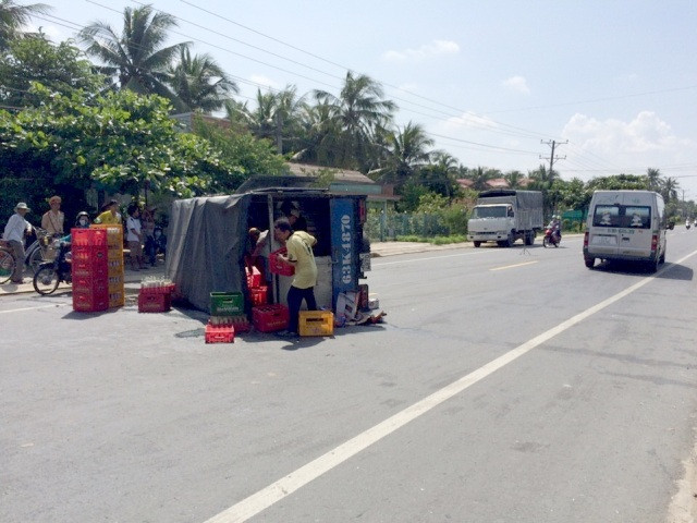 Hiện trường vụ tai nạn.