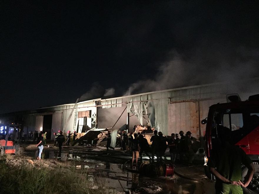 Hiện trường vụ hoả hoạn xảy ra vào chiều 26/2.