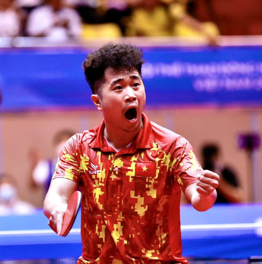 Nguyễn Đức Tuân đã đem lại niềm vui và tự hào cho người hâm mộ bóng bàn Việt Nam sau 19 năm chờ đợi. (Ảnh: Nguyễn Hùng)