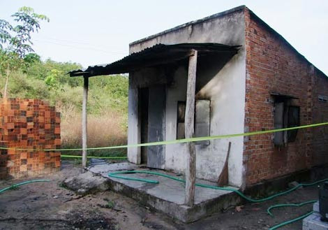 Căn nhà nơi xảy ra vụ việc.