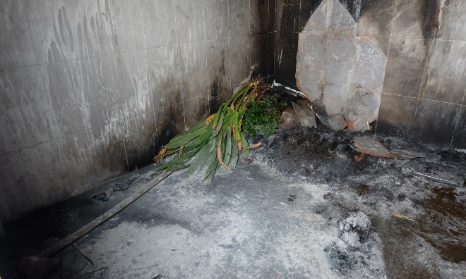 Vị trí hai người bị cháy.