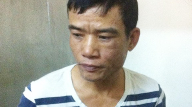 Đối tượng Chiến tại công an phường Hàng Bài