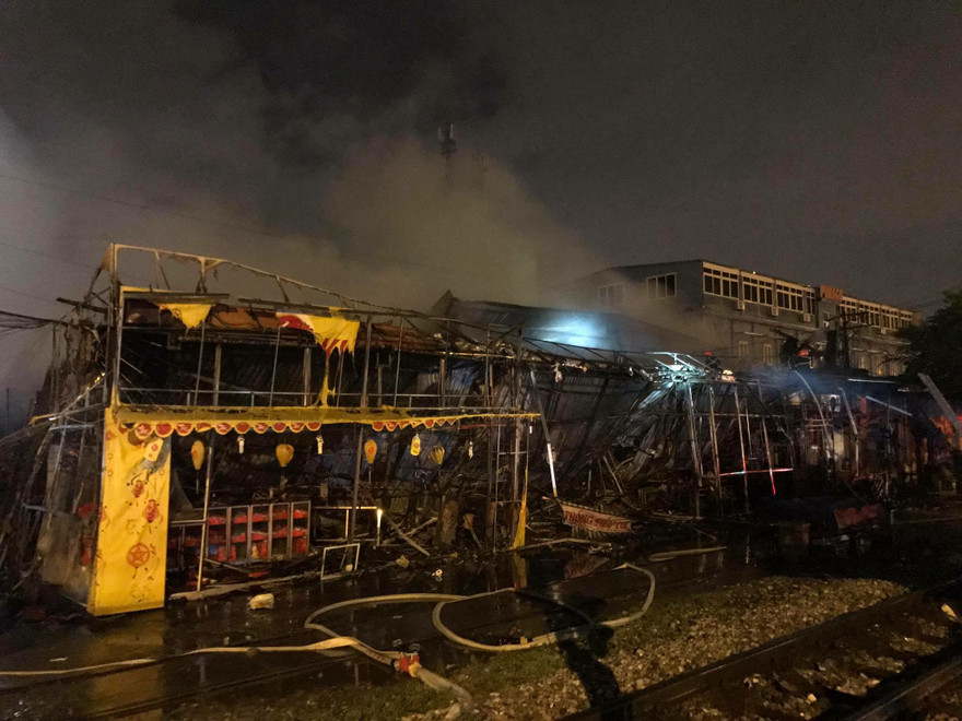 Hiện trường vụ cháy.