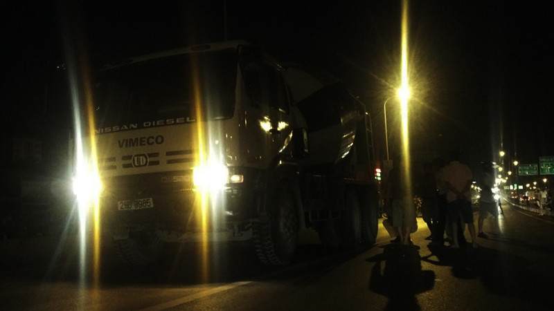 Hiện trường vụ tai nạn.