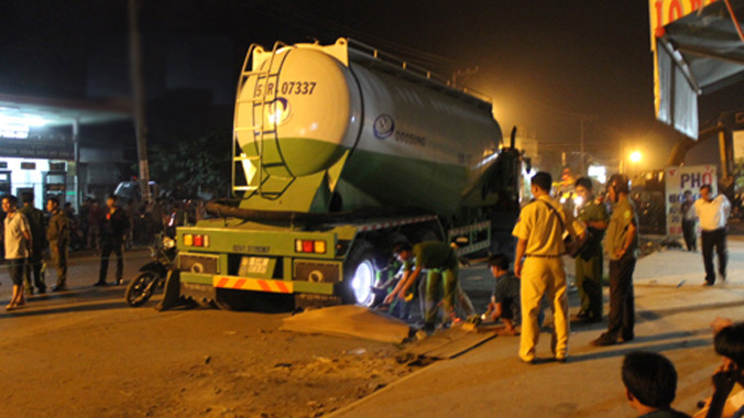 Hiện trường vụ tai nạn.