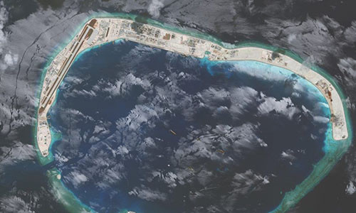 Đá Vành Khăn thuộc chủ quyền của Việt Nam bị Trung Quốc chiếm giữ trái phép. Ảnh: CSIS. 