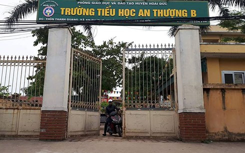 Trường tiểu học An Thượng B- nơi xảy ra vụ việc. Ảnh VOV