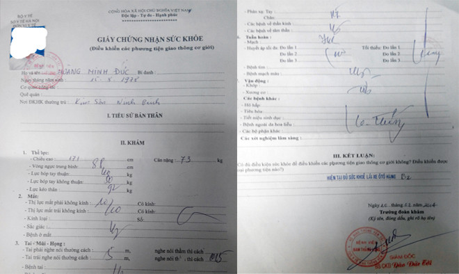  Giấy khám sức khỏe, PV mua của “cò”