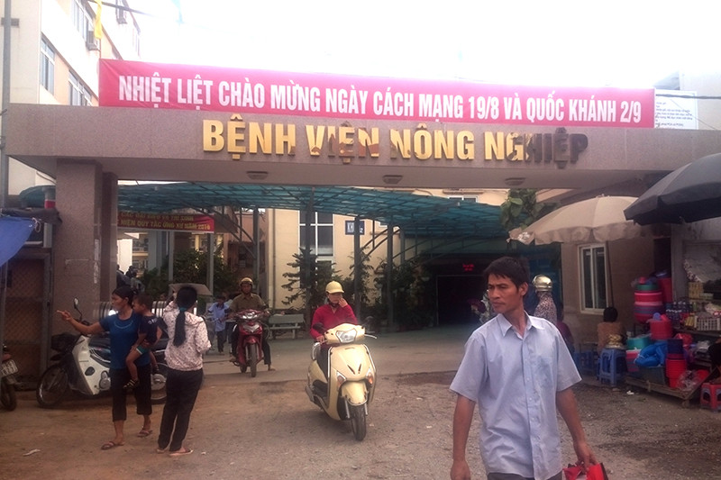 Bệnh viện Nông Nghiệp nơi tiếp nhận các nạn nhân vụ tai nạn.