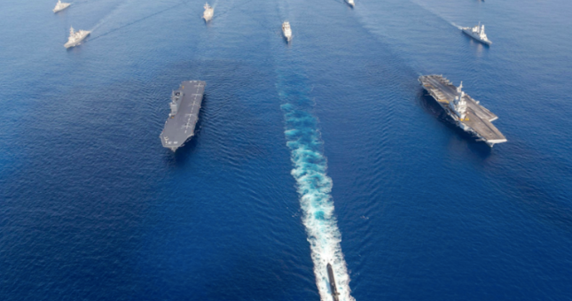 Các tàu hải quân Úc, Nhật và Mỹ tham gia đợt tập trận La Perouse 2019. (Ảnh: Naval News)