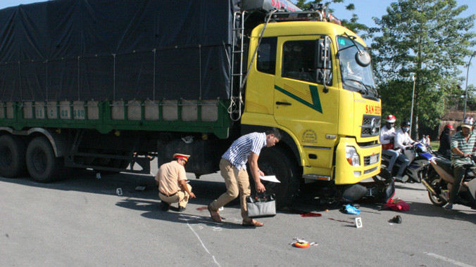 Hiện trường vụ tai nạn.