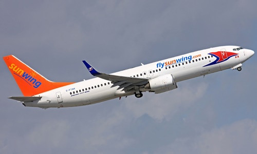 Một máy bay của hãng hàng không Sunwing Airlines. Ảnh: Travel Observers 