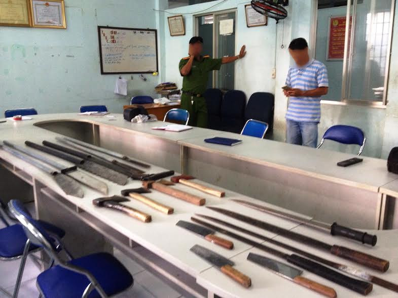 Hàng nghìn băng nhóm tội phạm, có hàng nóng bị Công an TPHCM triệt phá trong năm 2016. Ảnh CA