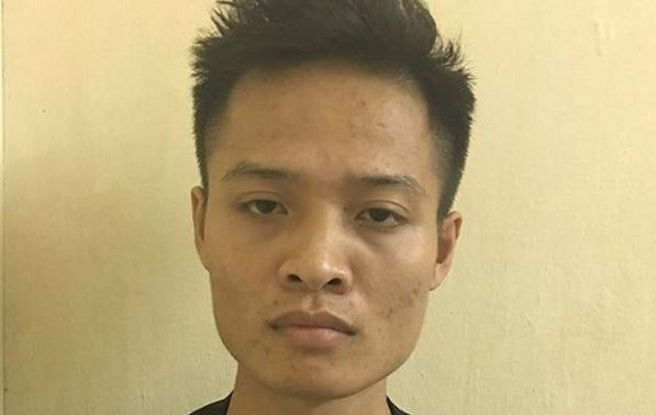 Đối tượng Trường tại cơ quan công an.