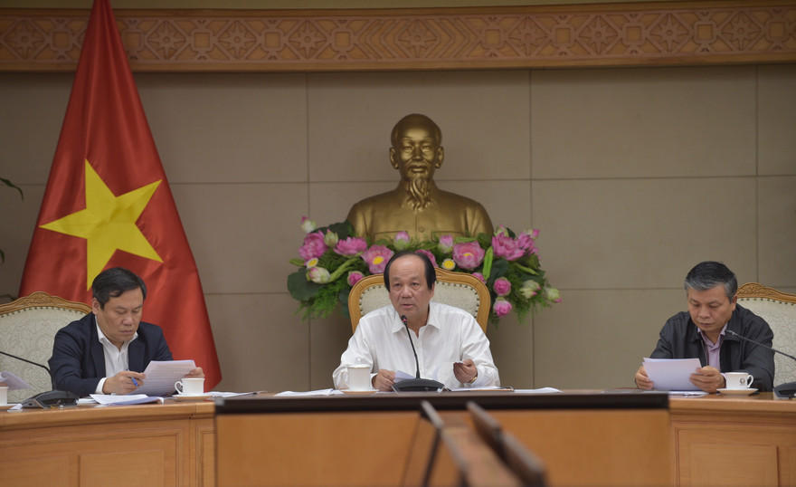 Tổ trưởng Tổ công tác Mai Tiến Dũng đề nghị các Bộ thực hiện nghiêm túc các chỉ đạo của Thủ tướng. - Ảnh: VGP/Nhật Bắc